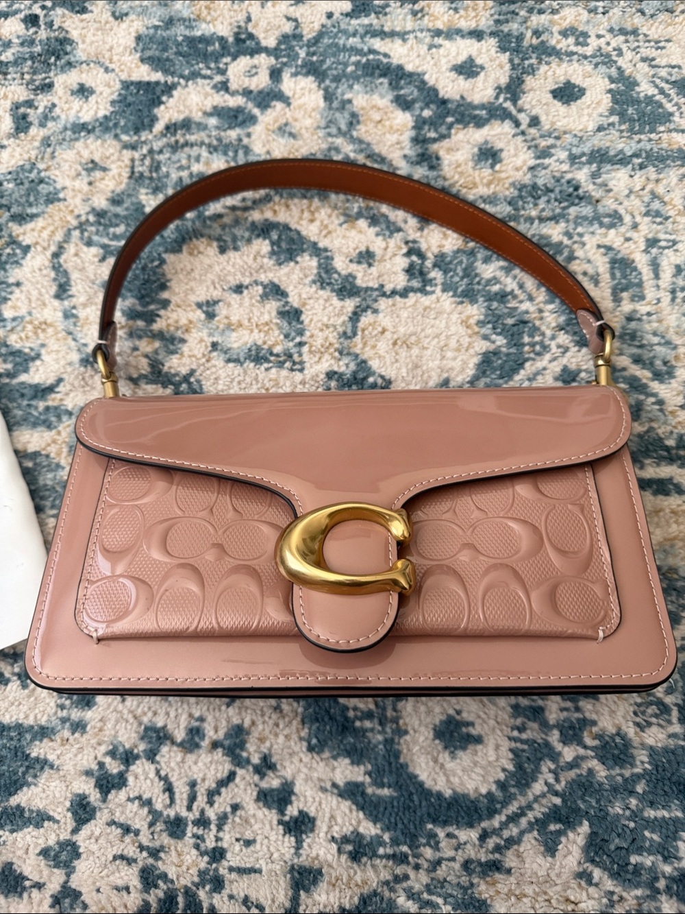 Coach Cappuccino Tabby 26 Leather Adjustable Crossbody Strap with Gold Hardware